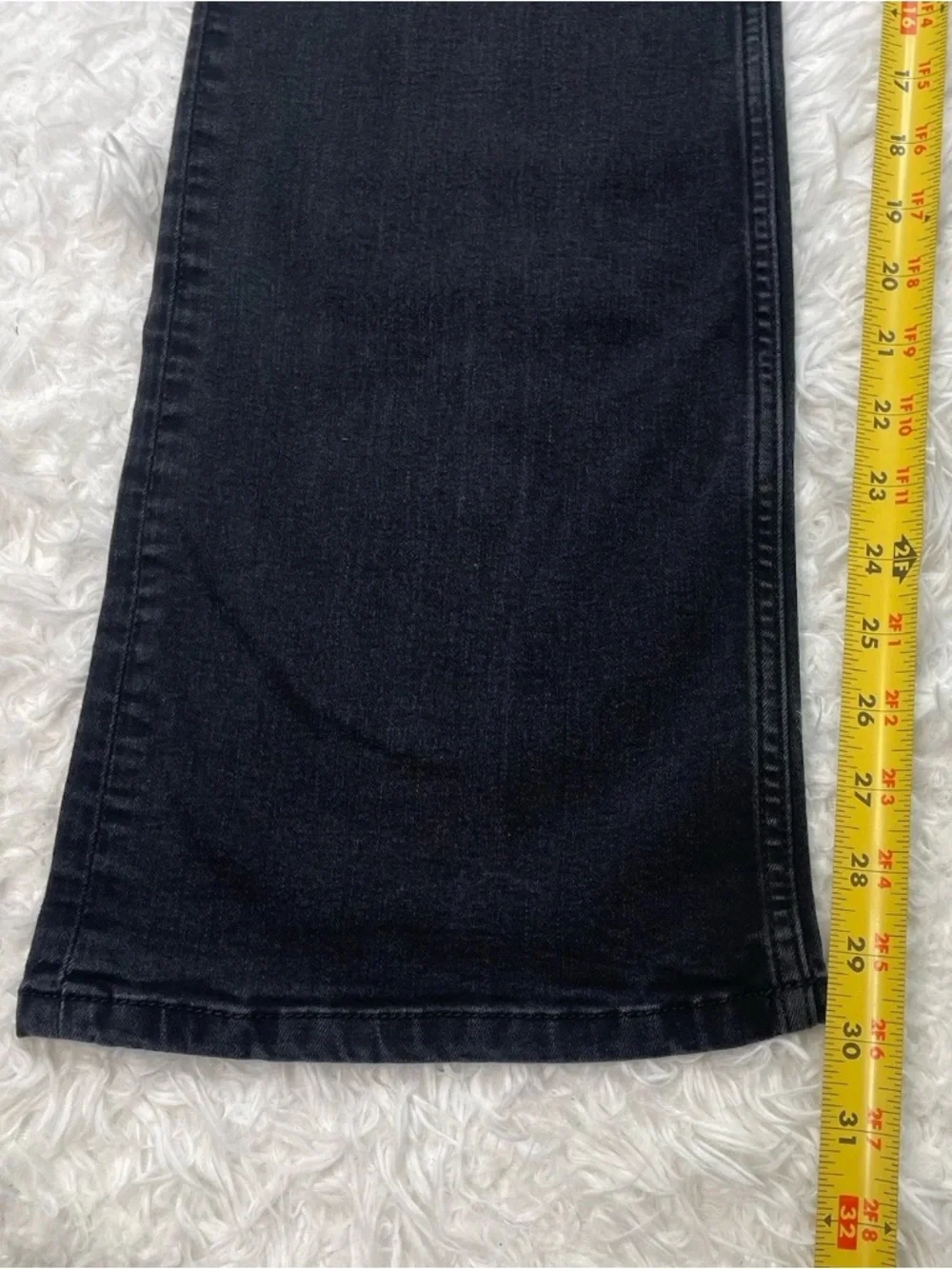 BKE Payton Bootcut Jeans Womens Size 31x31 Black Denim Stretch Buckle Mid Rise